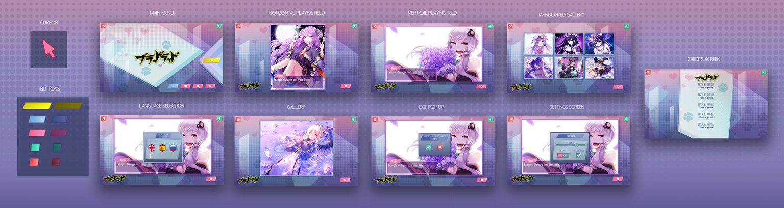 Anime Game UI Design Mockup