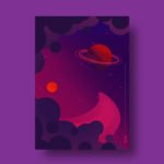 Dark Space Minimal Illustration